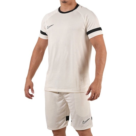 Conjunto Nike Bermuda + Camisa Dry Fit - Branco
